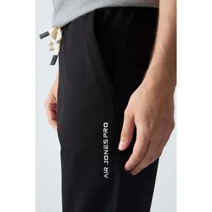 Conjunto Deportivo Básico para Hombre, Gris Melange/Negro, de Algodón Grueso y Suave, Corte Holgado - 85261 - Gb melange/negro - Product Image 5