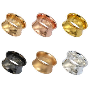 Support de serviette rond en alliage d'aluminium électroplaqué brillant, accessoires de fête, style américain, plateau de table en métal poli - Product Image 6