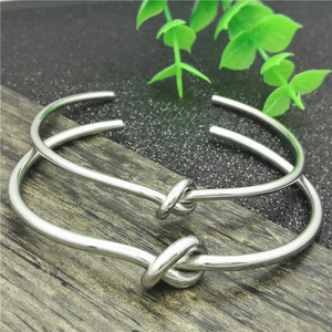 Simple Heart Knot Stainless Steel <b>Bracelet</b> For <b>Couples</b> Gift Jewelry - Product Image 1