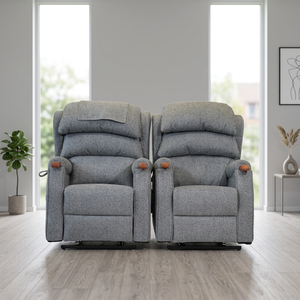 Fauteuil inclinable motorisé double avec fonction zéro gravité, chauffage, appui-tête et soutien lombaire, sur roulettes, pour personnes âgées, idéal pour salon et maison - Product Image 2