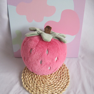 Peluche a Forma di Fragola <span class=keywords><strong>Rosa</strong></span>, Giocattolo Morbido a Tema Frutta, Bambola Carina per Decorazione Camera, 8 Pollici, Imbottito in Cotone PP - Product Image 3