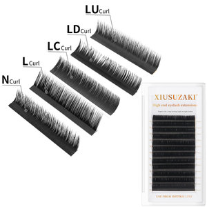 XIUSUZAKI C D L LU LC LD M N Curl Pestañas Postizas Profesionales Suaves, Clásicas, Negras Mate, Individuales, Extensiones de Pestañas de Cachemira - Product Image 1