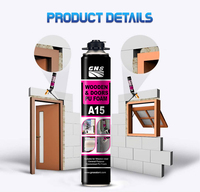 Colle PU liquide monocomposant en mousse de polyuréthane imperméable pour le montage et la construction de cadres de portes en bois