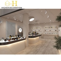 Vitrines de présentation en verre minimalistes pour boutiques de parfums, comptoirs de présentation de parfums en verre, armoires de présentation de parfums en verre