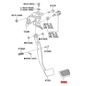 Cubierta de Goma para Pedal de Freno de Toyota Corolla 47121-02070, Pieza de Repuesto Antideslizante - Product Image 1