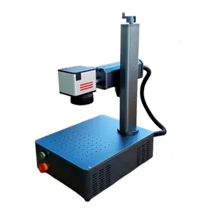 Machine de marquage laser à fibre de logo de plaque signalétique de tube d'acier d'anneau bon marché portatif de 20W