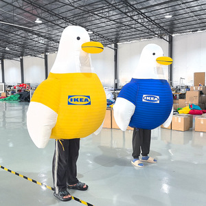 <b>Air</b> <b>Dancer</b> Inflatable Duck Cartoon Model 6-8 Ft Blue Silk Screen Printing Advertising Display - Product Image 2