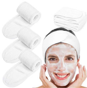 कारखाने प्रत्यक्ष हॉट सेलिंग कस्टम लोगो टेरी कपड़े गैर-पर्ची स्ट्रेचबल मेकअप स्पा चेहरे की त्वचा देखभाल हेडबैंड कस्टम रंगों के साथ चेहरे की त्वचा देखभाल हेडबैंड - Product Image 1