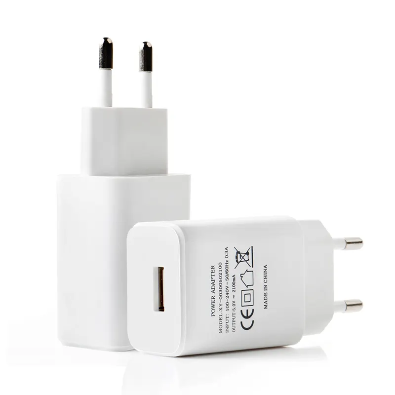 Wholesales EU US 5V 2A 2.1A Fast Charging Adapter Wall Charger USB Charger for Android Phones