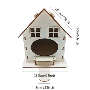 Nichoirs en bois durables et modernes pour oiseaux de grande et petite taille, nichoirs extérieurs à motifs animaliers pour fournitures d'oiseaux - Product Image 5