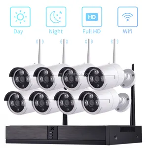 Kit Kamera H.265 NVR 4 Saluran, Kamera IP Cctv 1080P Kualitas Tinggi untuk Sistem Kamera Pengawas Video Rumah