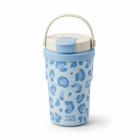 Mug isotherme à double paroi en acier inoxydable de 450 ml (15 oz), tasse de voyage anti-fuite avec couvercle sans BPA, durable