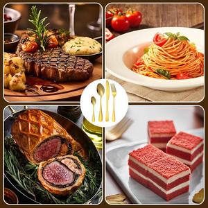 1010 Brand 24Pcs Stainless Steel Cutlery <b>Set</b> Western Steak Knife Fork Spoon Durable Wedding Dinnerware <b>Set</b> - Product Image 2