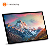 Écran LCD publicitaire ultra-fin et étroit de 15,6 pouces avec tablette tout-en-un POE NFC, moniteurs tactiles capacitifs G+G pour bureau, montage mural