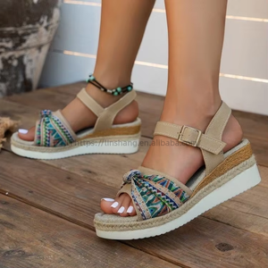 Summer New Large Size Bow One-line Casual Women's Sandals Platform Women - Product Image 1