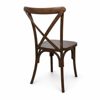 Chaise de salle à manger en résine plastique à dossier croisé, empilable, pour location événementielle, hôtels professionnels, banquets et utilisation extérieure