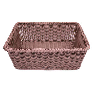 Cesto portabiancheria in plastica rattan lavabile grazioso intrecciato a mano per asciugamano da bagno dell'hotel - Product Image 4