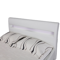 Mobilier de chambre à coucher design italien tête de lit de couleur blanche cadre de lit de luxe en bois King Size lit d'hôtel maison
