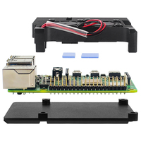 Raspberry Pi Modelo B Dual Fans CNC de aleación de aluminio de Metal 4 Color armadura carcasa con disipadores de calor para raspberry Pi 4B/3B +/3B