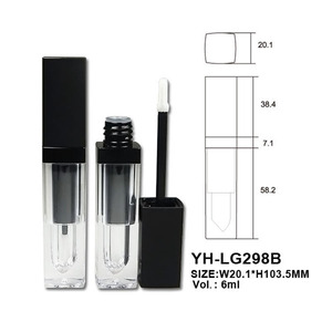 Contenants à gloss à lèvres vides personnalisables 6 ml en plastique de qualité cosmétique avec étiquetage et emballage par marquage à chaud - Product Image 3