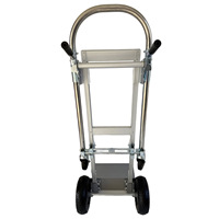 Chariot à main pliable multifonctionnel en aluminium 2-en-1 convertible, chariot de transport logistique portable