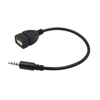 3.5mm (1/8 pouces) prise Audio AUX mâle USB 2.0 femelle OTG adaptateur convertisseur câble PVC veste tresse pour voiture musique u-disk lecture