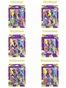 Crayones de Plástico No Tóxicos con Forma de Dinosaurio para Niños |   Juego de Crayones de Cera Lavables Sin Residuos con Libro de Colorear de Dinosaurios Gratis - Product Image 3