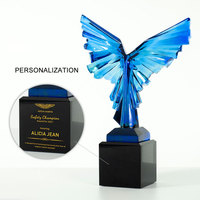Trofeo de Cristal Personalizado de la Serie Jadevertu Goddess, Ecológico y con Acabado Arenado