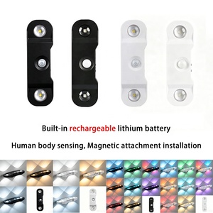 Rechargeable motion-sensing LED lamp, with three color temperatures + RGB color change, dimmable, suitable for bedrooms - Product Image 1