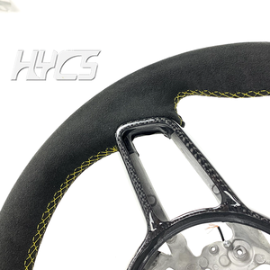 พวงมาลัยคาร์บอนไฟเบอร์และหนังแบบปรับแต่งเองสำหรับรถปอร์เช่ พานาเมร่า คาเยนน์ <span class=keywords><strong>957</strong></span> 911 958 970 92A 2011 - Product Image 5