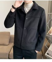 Blazer d'affaires homme automne 2025 – Veste ajustée à revers crantés et simple boutonnage pour tenue de bureau professionnelle et formelle