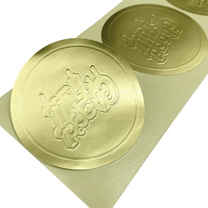 Waterproof Black PVC Gold Logo <strong>Sticker</strong> Your Logo Custom <strong>Printing</strong> 3D Gold Foil Round <strong>Sticker</strong> with Matte Lamination - Product Image 6