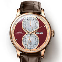 Montre en cuir minimaliste LOBINNI 18015 pour homme, montre-bracelet automatique unique et tendance