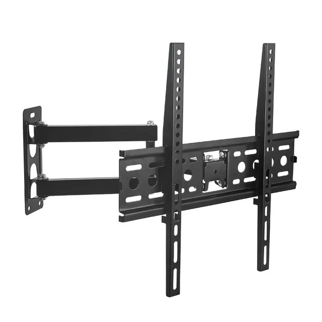 JIANGHAO 814 Full Motion Motorized LCD TV Stand Mount 180 Degree Swivel Rotating VESA 400 Steel Bracket Cart 26-55 Inches