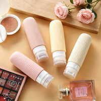 Bouteilles de voyage anti-fuite rechargeables, contenants souples à large ouverture de 30 mm pour shampoing, lotion, gel douche, crème pour les mains