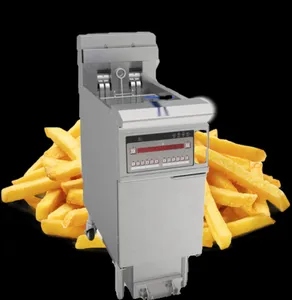 Fritadeira elétrica comercial de batatas fritas/frango/asas, máquina de fritar comida deliciosa OFE-213