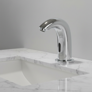 Robinet de lavabo de salle de bain sans contact à capteur automatique chromé avec robinet de salle de bain mains libres alimenté par prise, liste Cupc - Product Image 2