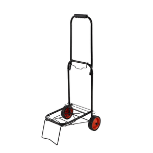 Chariot d'achat de nourriture pliant à deux roues Portable tige de traction cuisson peinture chariot à bagages petite remorque panier - Product Image 1