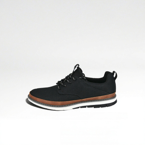 Zapatos casuales para hombre, con cordones, punta redonda, de punto, ligeros, cómodos para el día a día. - Product Image 3