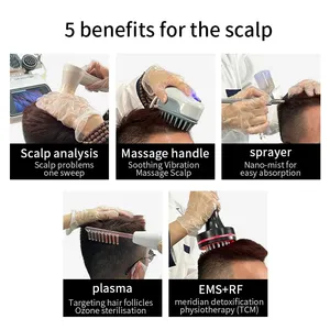 Appareil de beauté multifonctionnel 5 en 1 portable pour l'analyse de la peau, le soin du cuir chevelu, l'utilisation en salon et à domicile, machine anti-chute de cheveux - Product Image 5