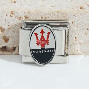 Bracelet Unisexe en Acier Inoxydable Modulaire Élastique avec Logo de Voiture Italien, Bijou Cadeau - Product Image 4