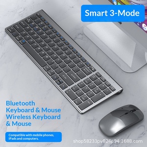 Ensemble <span class=keywords><strong>clavier</strong></span> et souris sans fil 2,4 GHz tri-mode ultra-plat avec <span class=keywords><strong>pavé</strong></span> <span class=keywords><strong>numérique</strong></span> <span class=keywords><strong>intégré</strong></span> - Product Image 2