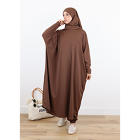 Burkini Khimar Grande Taille Personnalisé à Séchage Rapide pour Femmes Musulmanes, Protection UPF50+, Matière Polyester/Spandex pour l'Été
