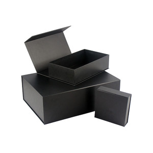Складная магнитная Подарочная коробка, индивидуальная упаковка, черные роскошные жесткие коробки, картон из бумаги, индивидуальный картон, 1000 шт., в других странах - Product Image 4