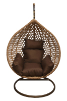 Mobilier d'intérieur d'extérieur design coloré personnalisé à la mode Mobilier de parc Balcon Patio Balançoire Panier en rotin Fauteuil suspendu avec support
