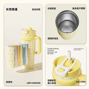 Nouveau Design moderne mignon hiver tasse à eau grande capacité de 800ml Thermos pour filles étudiants nouveau Big Mac Portable haute valeur vide - Product Image 3