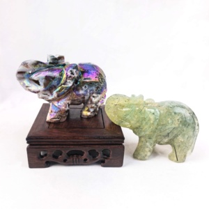 Vente chaude de sculptures d'éléphants en obsidienne naturelle de 6 cm, quartz <span class=keywords><strong>rose</strong></span> et cristaux mélangés, pour cadeau de mariage, guérison - Product Image 2