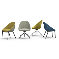 Grande chaise de loisirs nordique moderne avec cadre en bois massif, pivotante, en tissu, avec dossier, pour salon, bureau à domicile, école, salle de sport
