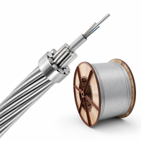 Cable de Fibra Óptica OPGW Unitube de 24, 48 y 72 Núcleos G652D, Cable de Tierra Óptico para Proyectos de Redes Eléctricas