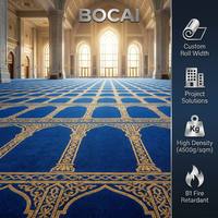 Tapis de prière musulman épais et rembourré, motif Mihrab en relief, antidérapant, en polyester, vente en gros 2026